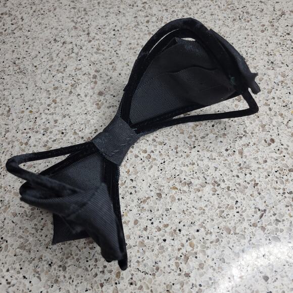 VTG MCM Wired Velvet Bow Headband Formal Crown Hat Headpiece 50s 60s Elegant - Picture 7 of 14